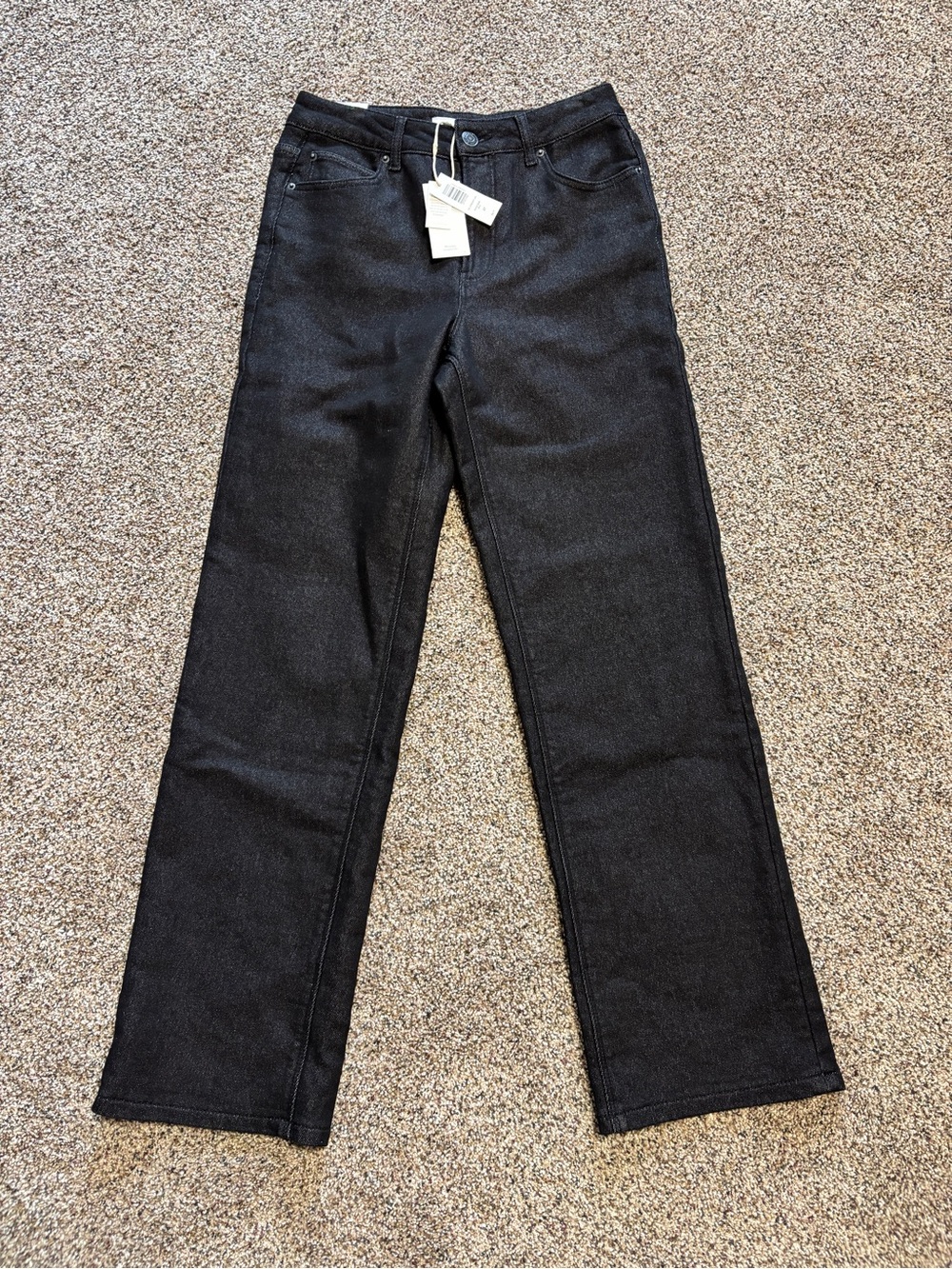 Z SUPPLY Denim-NWT-Women's Black Sand Val Straight Leg Denim Jeans-Size 27